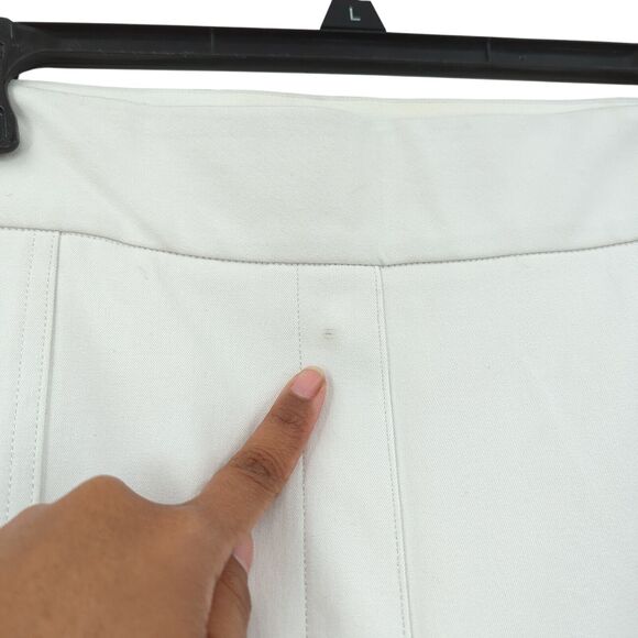 Spanx Women 2x Plus On The Go Cropped Wide Leg Pants Classic White 20479R FLAWS - Picture 3 of 12